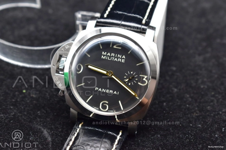 Black Trendy PAM217 XF Dial on Best Superlumed with Leather H A6497 993 1:1 Y-Incabloc Strap Edition 0323